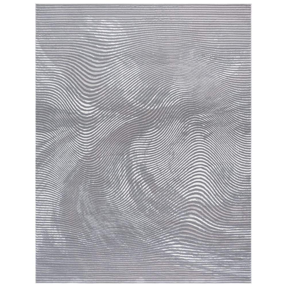 Revive 8 ft. x 10 ft. Gray Solid Abstract Swirl Area Rug price history on PriceWatchPro
