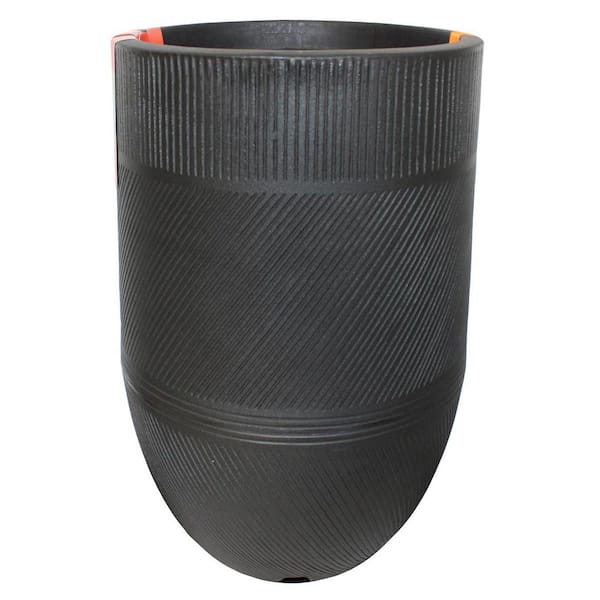 FLORIDIS Argos 17.7 in. x 28.15 in. Black Polyethylene Resin Planter