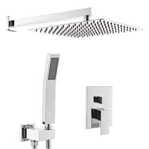 Single Handle 1-Spray Shower Faucet 1.8 GPM with Anti Scald in Polished Chrome