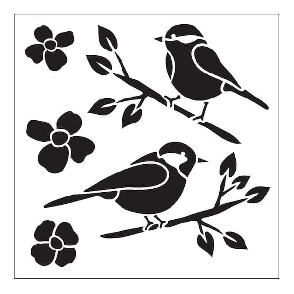 FolkArt Birds Small Painting Stencil