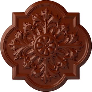 20 in. x 1-3/4 in. Bonetti Urethane Ceiling Medallion (Fits Canopies upto 5-1/8 in.), Firebrick
