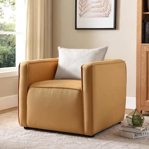 Absalon Yellow Low-Back Accent Chair