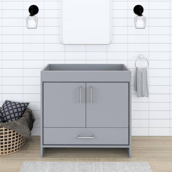 VOLPA USA AMERICAN CRAFTED VANITIES Rio 36 in. W x 19 in D x 34 in. H Bath Vanity without Top in Gray