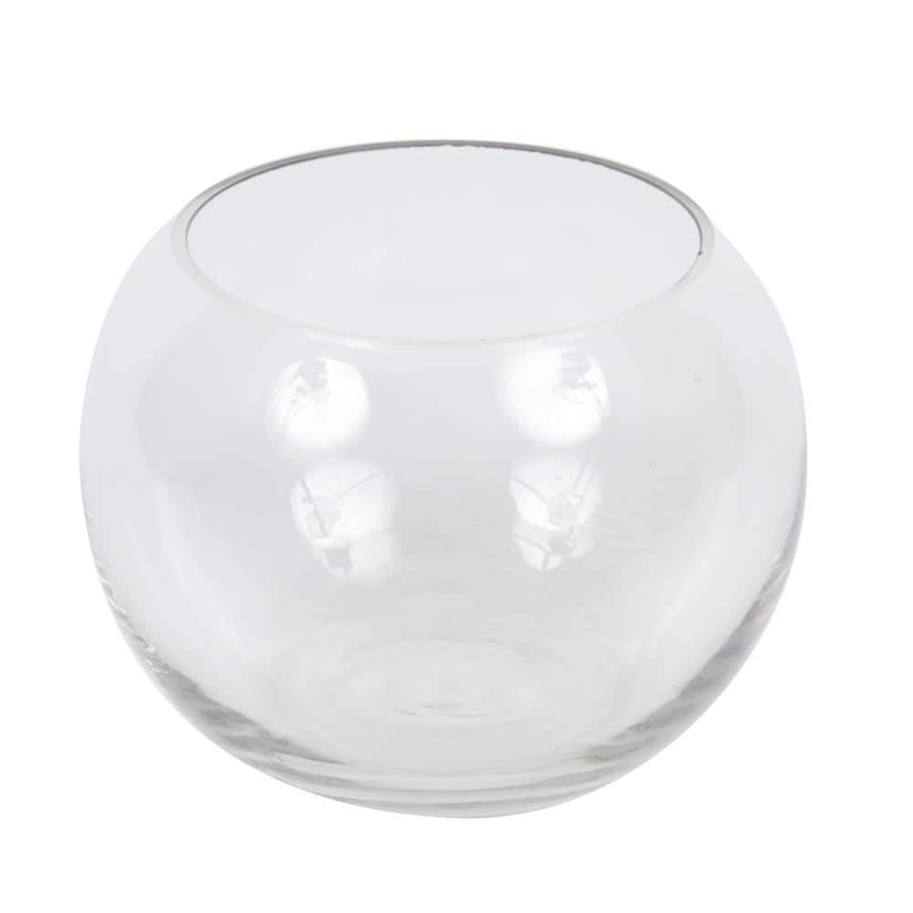 Clear Bubble Glass Decorative Bowl Set, Minimalistic Design