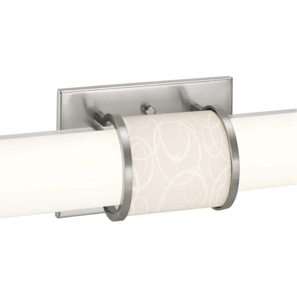 Phase 1.2 Brushed Nickel 24" LED Bath Bar with Acrylic Shade