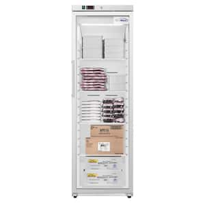 24 In. 12 cu. ft. Auto / Cycle Defrost Commercial Reach-In Upright Freezer with Glass Door in White