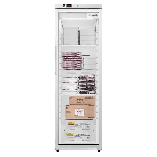 Koolmore 24 In. 12 cu. ft. Auto / Cycle Defrost Commercial Reach-In Upright Freezer with Glass Door in White