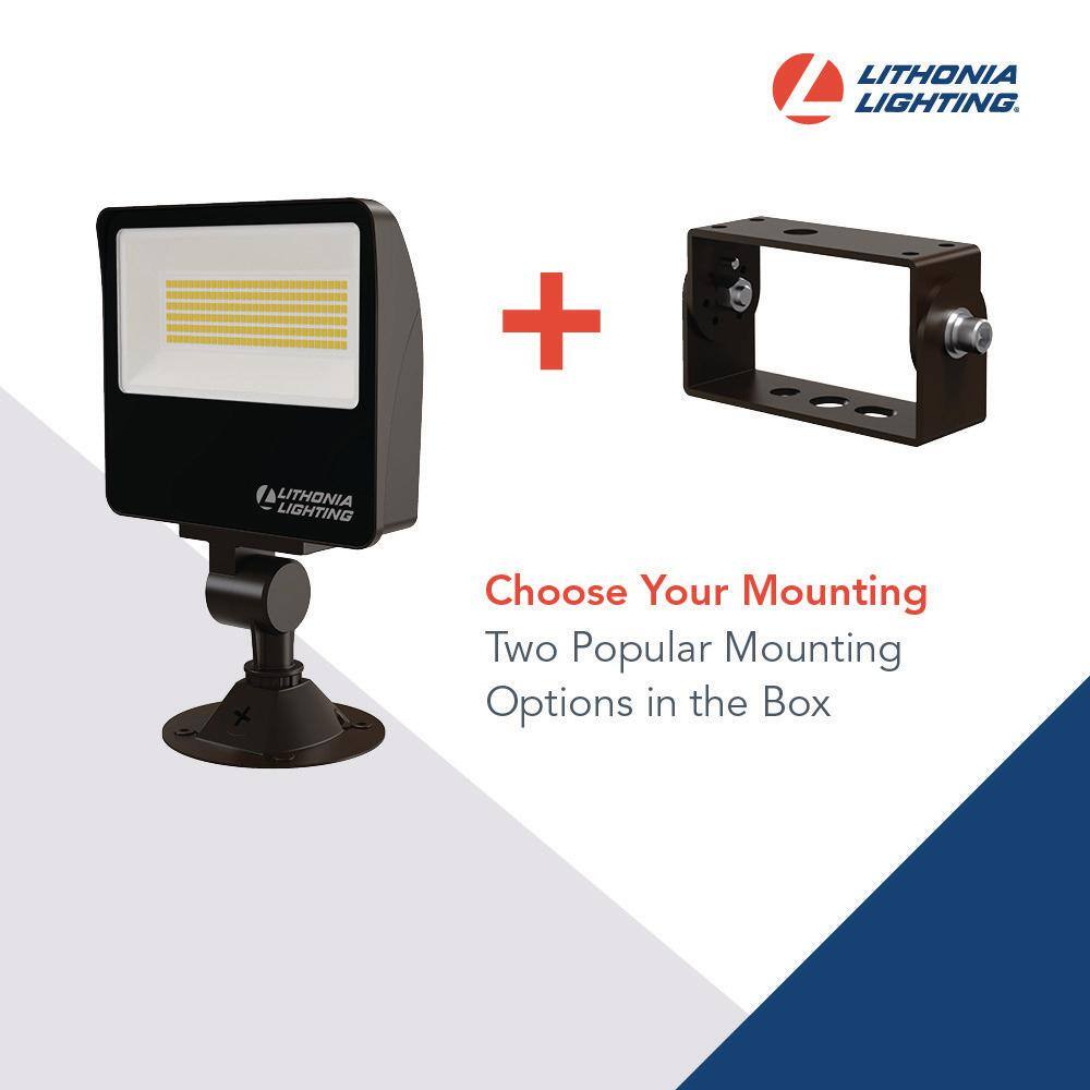 Lithonia Bronze Aluminum LED Floodlight with Adjustable Mount