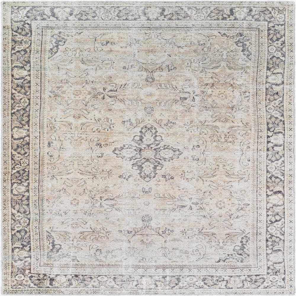 Becki Owens Light Gray Synthetic Washable Rectangular Area Rug