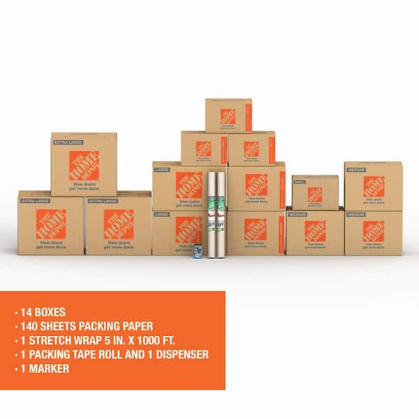 The Home Depot 14-Box Garage Moving Box Kit