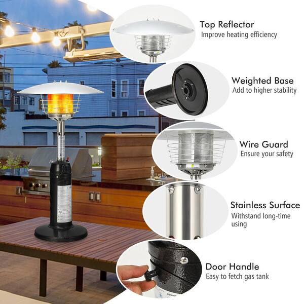 High Efficiency 60,000 Btus Gas Patio Heater With Wheels