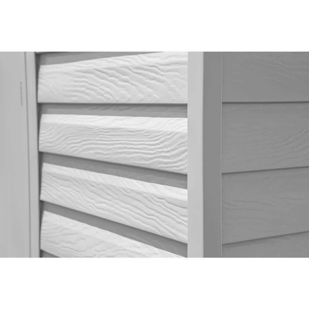 Flute Grey 10' x 12' Galvanized Steel Peak Roof Storage Shed