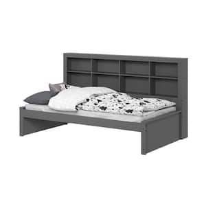 Gray Twin Daybed with Bookcase