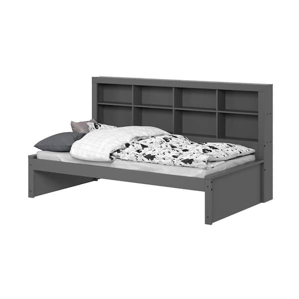 Donco Kids Gray Twin Daybed with Bookcase