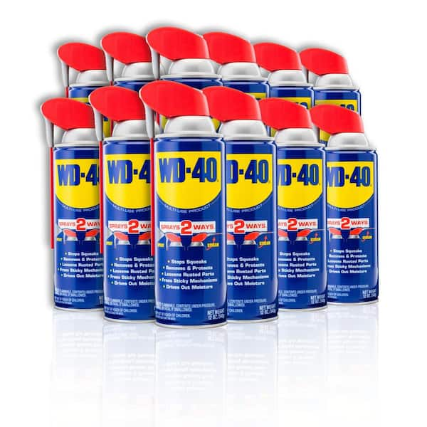 WD-40 12 oz. Original WD-40 Formula, Multi-Purpose Lubricant Spray with Smart Straw (12-Pack)