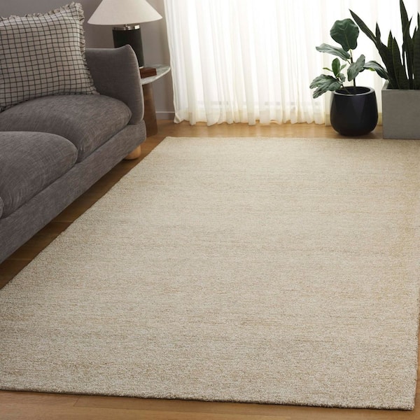 Natural Fiber 8 ft. x 10 ft. Natural/Bleach Modern Solid Area Rug