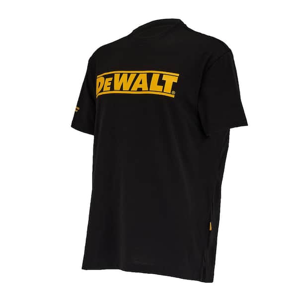 DEWALT Men's Medium Black Cotton Polyester Short Sleeve Tee Shirt