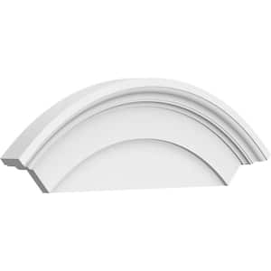 28-in. W x 12-in. H x 2-3/4-in. P Arched Signature Urethane Pediment, Primed Tan