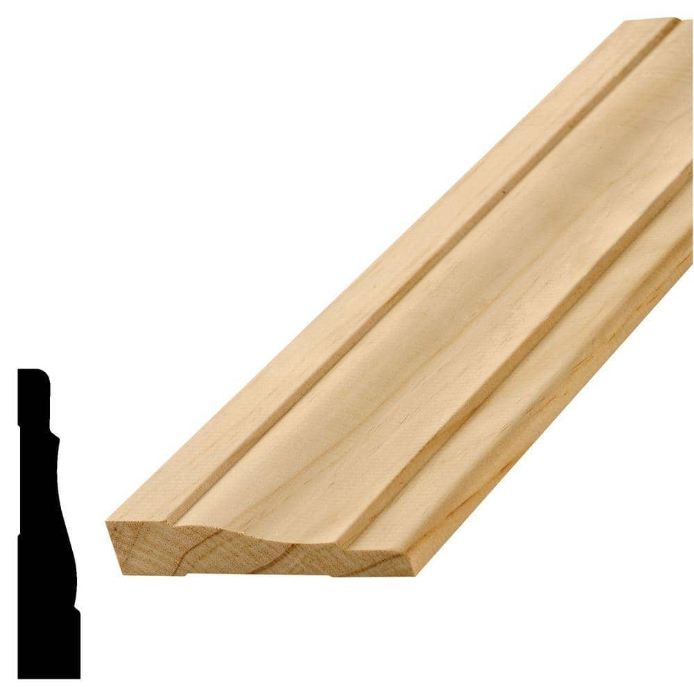 pine  Alexandria Moulding 11/16 in. x 3−1/2 in. Unfinished Solid