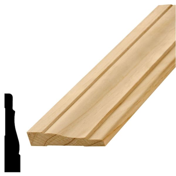 11/16 in. D x 2-1/4 in. W x 84 in. L Unfinished Pine Wood Colonial Casing Moulding