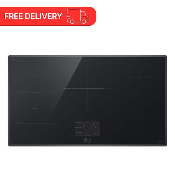 STUDIO 36 in. 5- Elements Glass Top SMART Induction Cooktop in Black with Dual Center Zone, Energy Star
