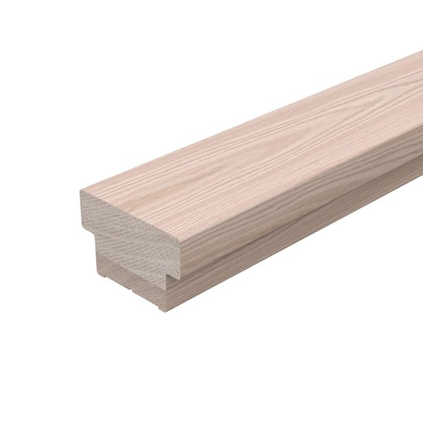 Stair Parts 16ft. Unfinished T Rail White Oak Micro-Plow Handrail