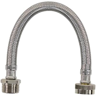 1 ft. Braided Stainless Steel Water-Inlet Hose