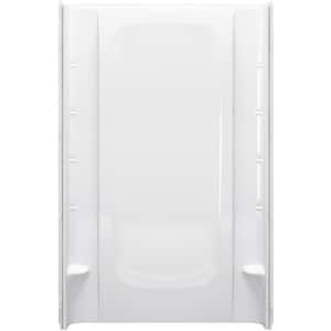 STORE+ 48 in. W x 72.6 in. H 1 -Piece Direct-to-stud Back Shower Wall in White