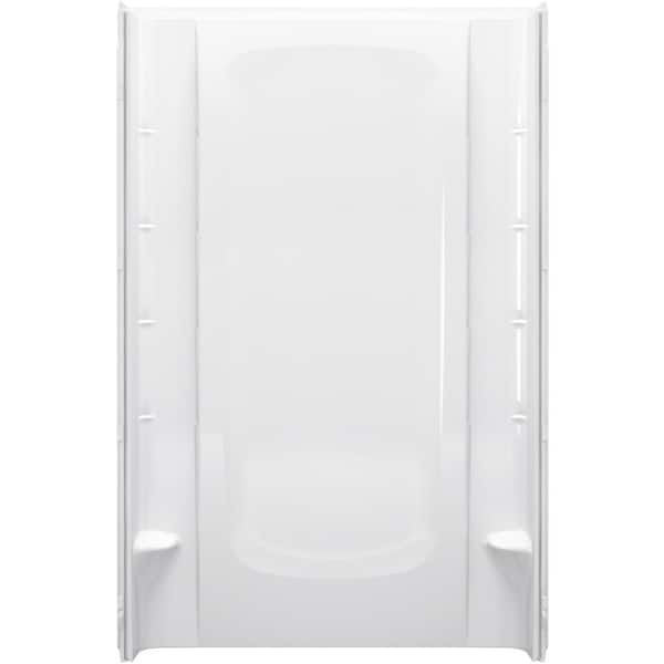 STERLING STORE+ 48 in. W x 72.6 in. H 1 -Piece Direct-to-stud Back Shower Wall in White