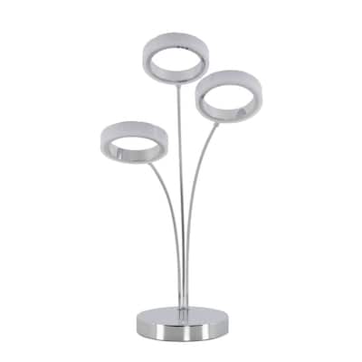 Optical 22 in. Chrome Table Lamp