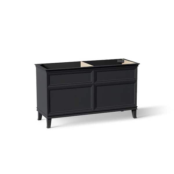Artifacts 60 in. Double Sink Bathroom Vanity Cabinet without Top in Slate Grey