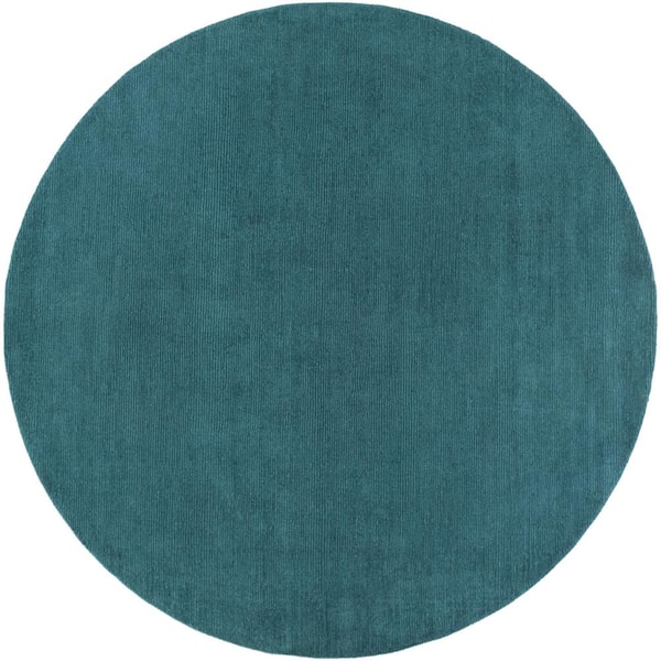 Livabliss Falmouth Teal 6 ft. x 6 ft. Indoor Round Area Rug