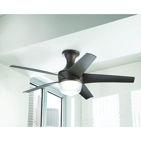 Tuxford 44 in. LED Indoor Mediterranean Bronze Ceiling Fan with Light Kit and Remote Control