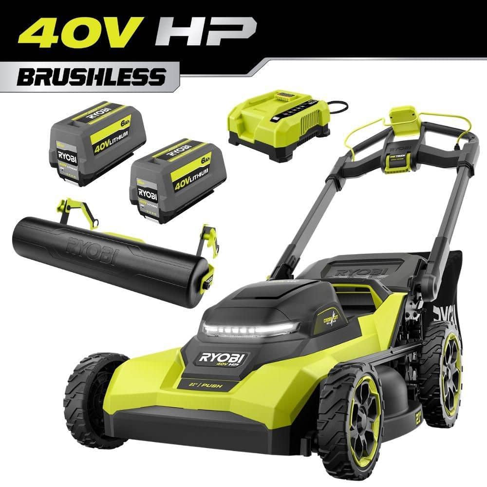 "40V HP Brushless 21"" Cordless Battery Walk-Behind Multi-Blade Push Mower w/ Striper, (2) 6.0 Ah Batteries & Charger" price history on PriceWatchPro