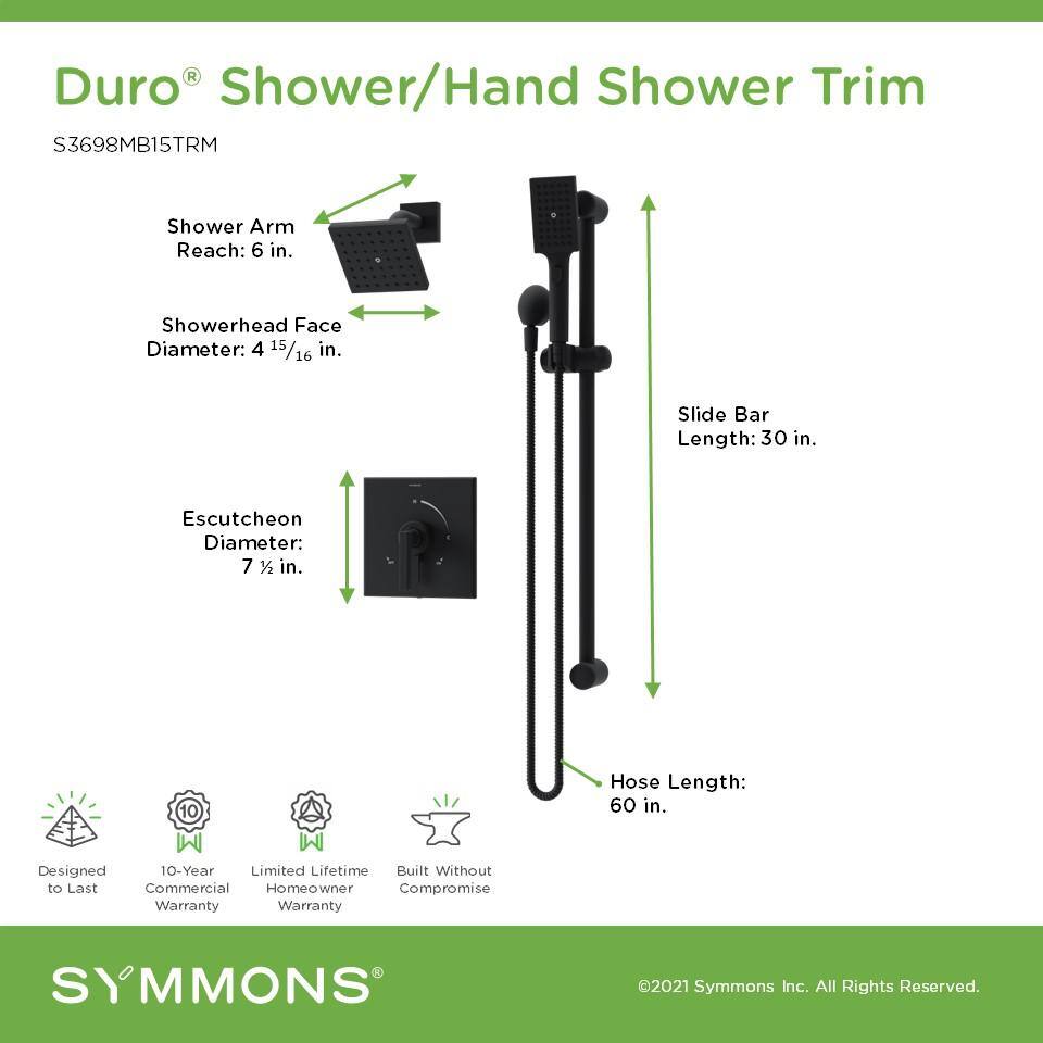Matte Black Adjustable Multi-Head Wall Mounted Shower System