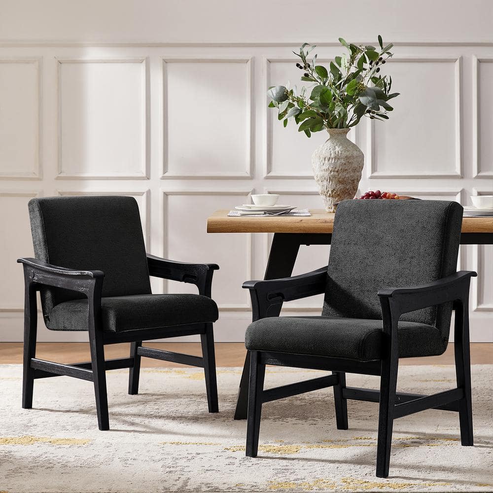 JAYDEN CREATION Lenny Black 23.5 in. W Modern Upholstered Dining