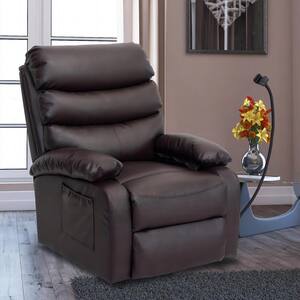 Lucklife Brown Power Lift Recliner Chairs for Elderly with Heated Massage,  Lumbar Pillow HD-H1150-BROWN-KD - The Home Depot