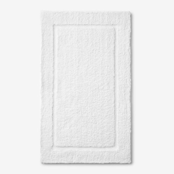 The Company Store Legends White 72 in. x 30 in. Cotton Bath Rug