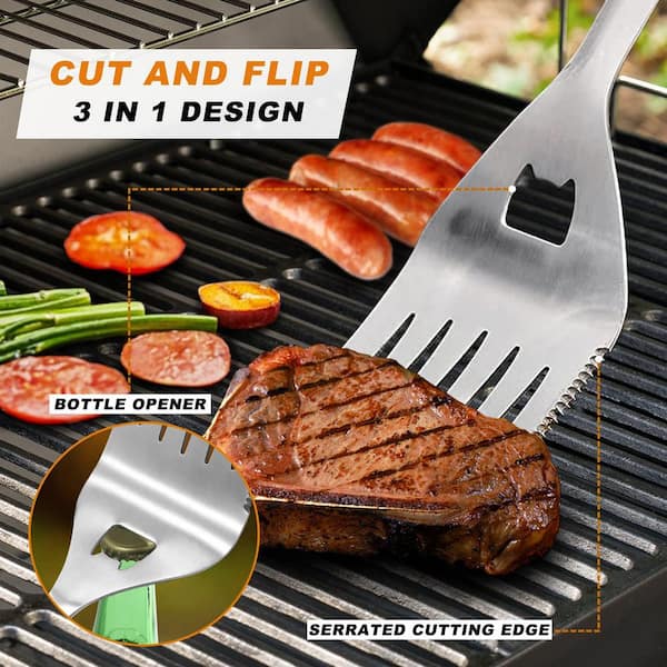 Cubilan BBQ Grill Accessories for Outdoor Grill Set Stainless Steel Camping BBQ  Tools Grilling Tools Set (5-Piece) B09RVRWDRF - The Home Depot