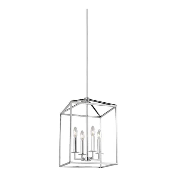 Generation Lighting - Perryton Small 12.25 in. 4-Light Chrome Modern Transitional Candlestick Hanging Pendant