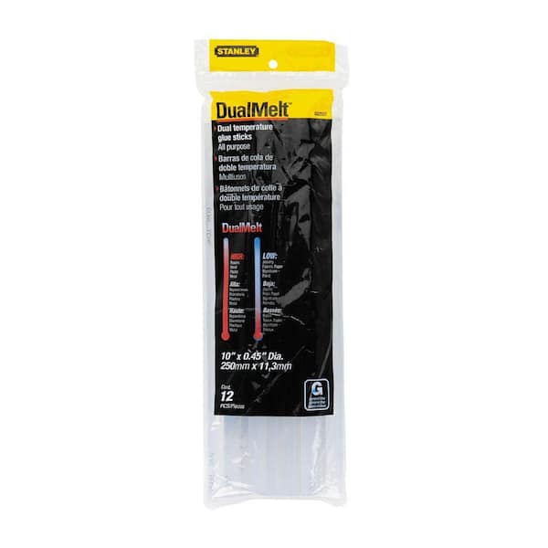 Stanley GS25DT Dual Temperature 10 inch Glue Sticks, Clear, 12/Pack
