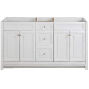 Brinkhill 60 in. W x 34 in. H x 22 in. D Bath Vanity Cabinet Only in White
