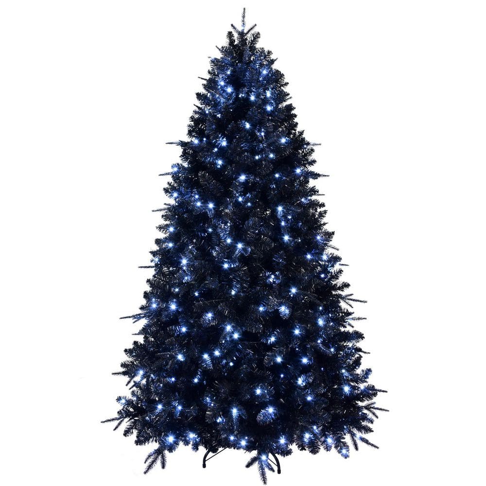 6 ft. Artificial Flocked Christmas Tree with 350 White LED Lights, 1460 PVC Tips, Stable Metal Stand price history on PriceWatchPro