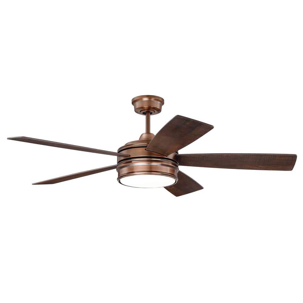 Braxton 52'' Copper Ceiling Fan with LED Light and Remote