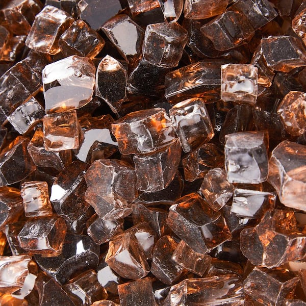 WESTIN OUTDOOR HeatPro 10 lb. Bag Tempered Glass Fire Pit Crystal Rocks in Copper