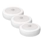 Motion Activated Adjustable LED White Puck Light (3-Pack)