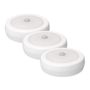 Motion Activated Adjustable LED White Puck Light (3-Pack)