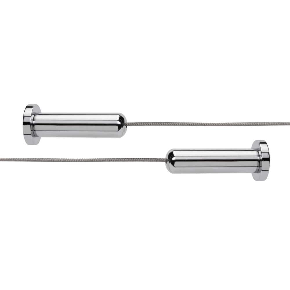 Ultra-Slim 118'' Chrome Stainless Steel Shower Curtain Cable