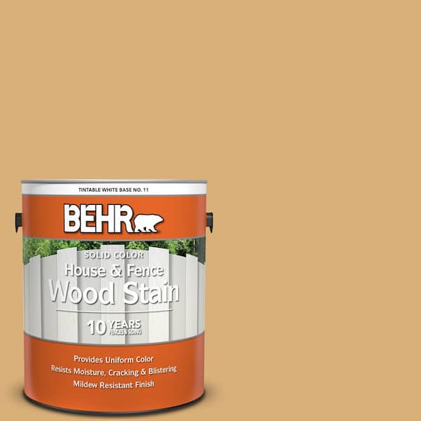 BEHR 1 gal. #SC-139 Colonial Yellow Solid Color House and Fence Exterior Wood Stain