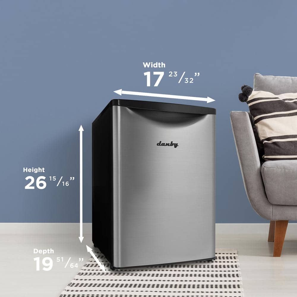 Danby 2.6 Cu. Ft. Stainless Steel Compact Refrigerator